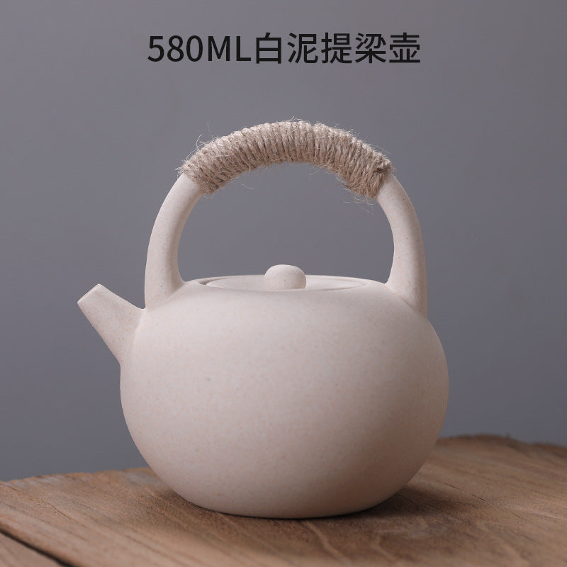 Japanese white clay handmade charcoal stove tea stove boiling water shell