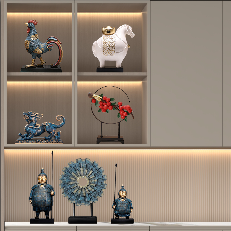 Fat terracotta warriors decoration office TV wine cabinet Wenchuang Xi'an souvenir living room porch crafts