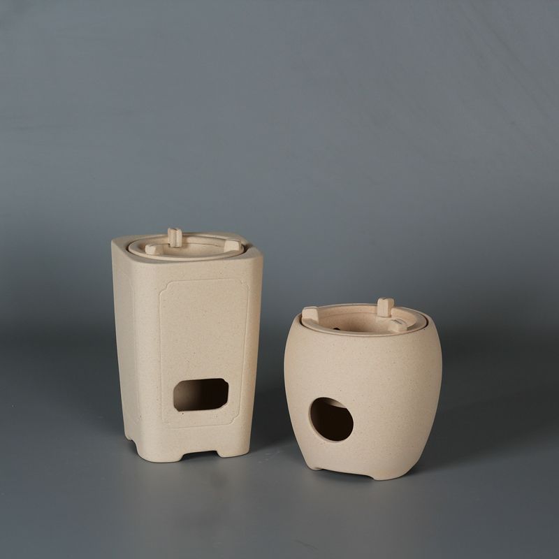 Japanese white clay handmade charcoal stove tea stove boiling water shell