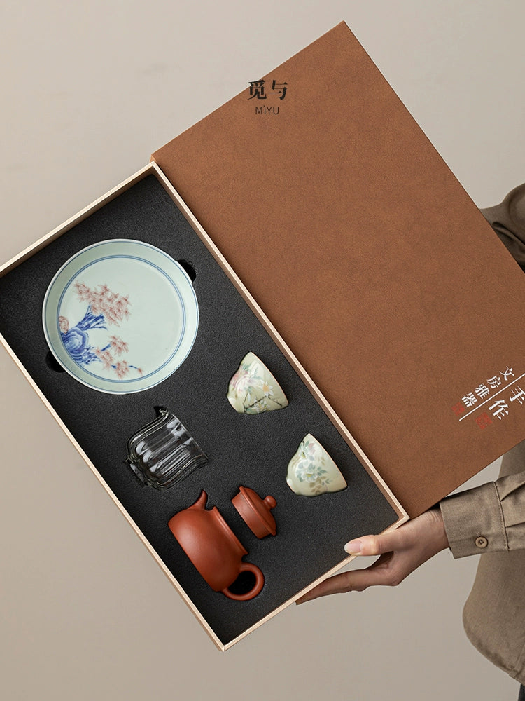 Find a high-end raw ore purple sand tea set to send elders, leaders, teachers, mothers, girlfriends, business foreigners, and gifts