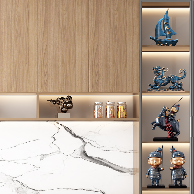 Fat terracotta warriors decoration office TV wine cabinet Wenchuang Xi'an souvenir living room porch crafts