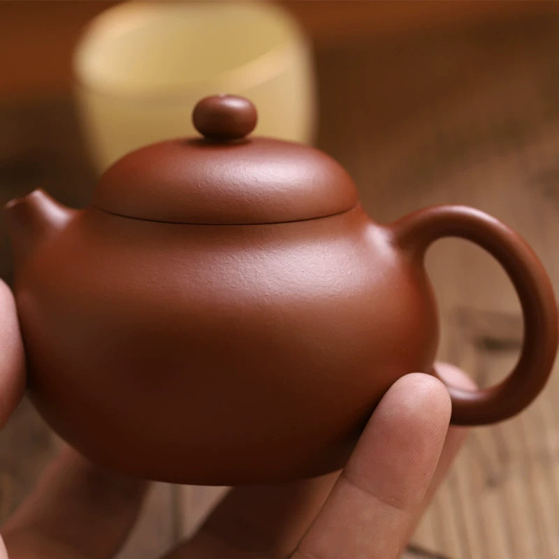 Handmade teapot made of rare raw ore red mud