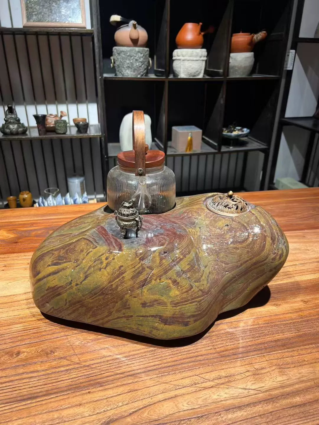 Natural Hand-Made Pebble Ceramic Electric Tea Stove – Mini Stone Tea Maker