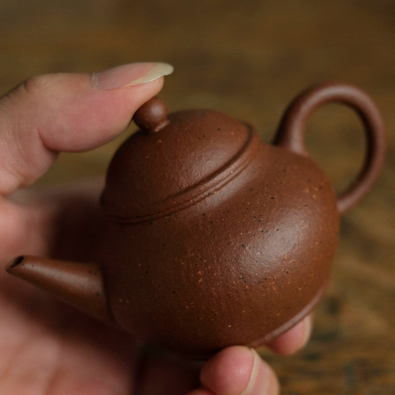 70cc coarse sand old red clay purple clay teapot Yixing raw ore handmade teapot