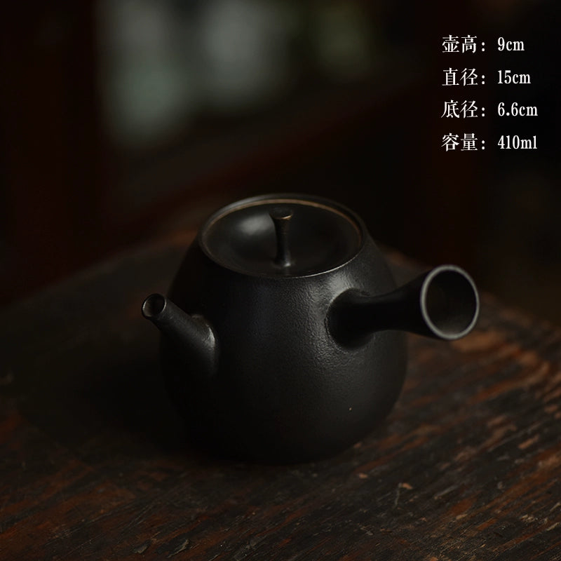 Small side handle pot white pottery teapot electric pottery stove boiling water shell