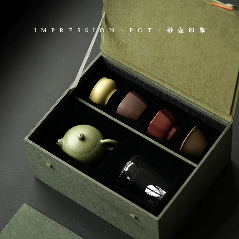 A pot of four cups a fair gift set Xi Shi/Joy/Column Foundation/Han Wa 170-220cc