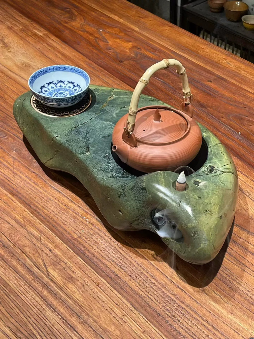 Natural Hand-Made Pebble Ceramic Electric Tea Stove – Mini Stone Tea Maker