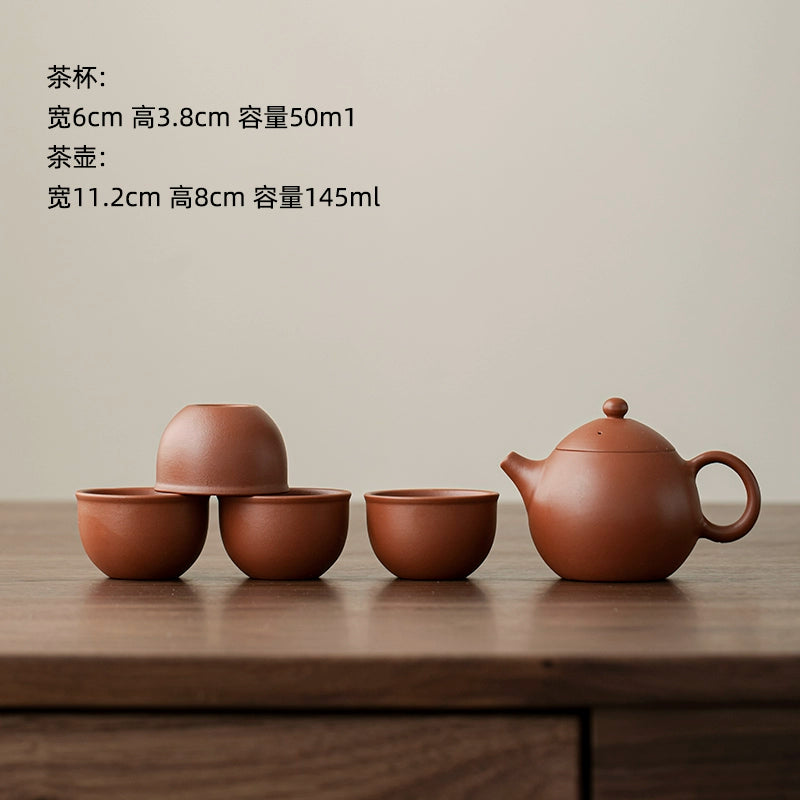 Yixing pure handmade purple clay pot small capacity teapot