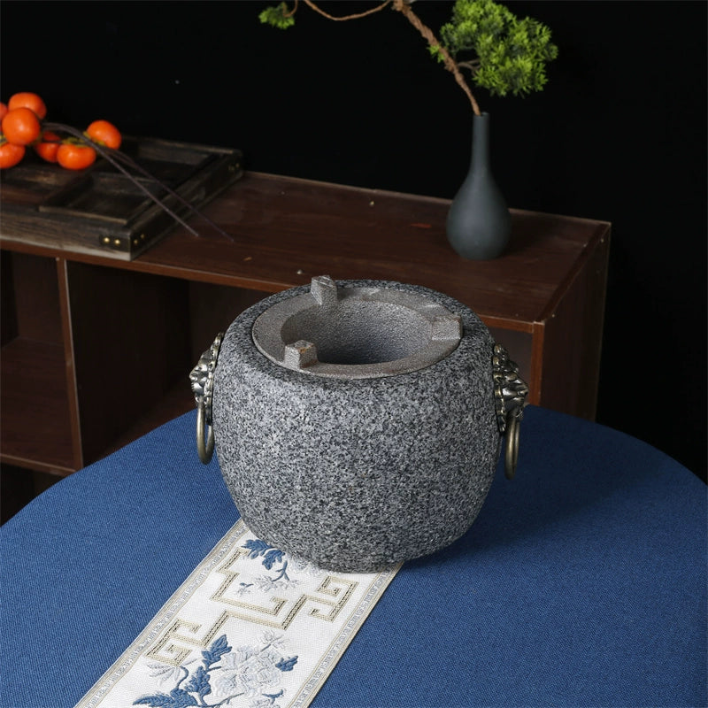 Hand-Carved Stone Mortar Electric Ceramic Stove – Dual-Purpose Outdoor & Home Model