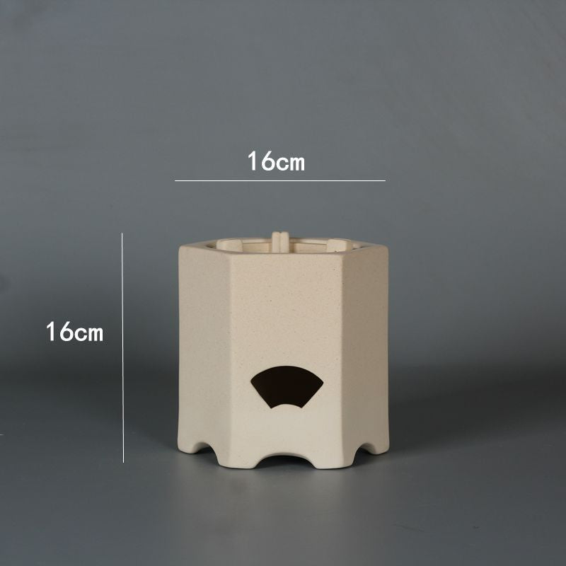Japanese white clay handmade charcoal stove tea stove boiling water shell