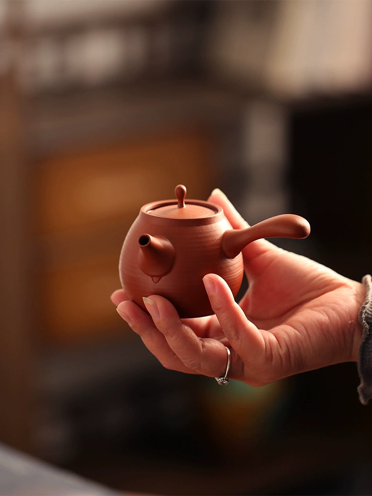 Hand-pulled kung fu teapot    side handle pot filter tea set tea maker