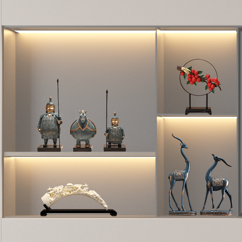 Fat terracotta warriors decoration office TV wine cabinet Wenchuang Xi'an souvenir living room porch crafts