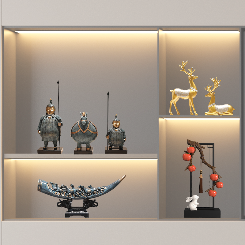 Fat terracotta warriors decoration office TV wine cabinet Wenchuang Xi'an souvenir living room porch crafts