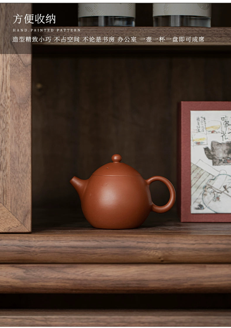 Yixing pure handmade purple clay pot small capacity teapot