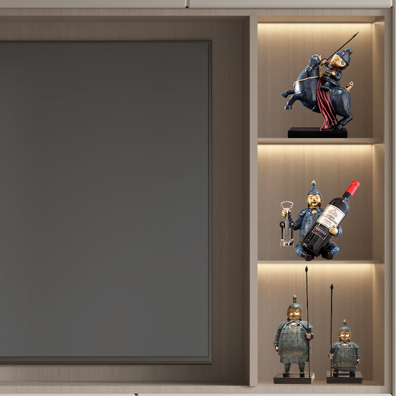 Fat terracotta warriors decoration office TV wine cabinet Wenchuang Xi'an souvenir living room porch crafts