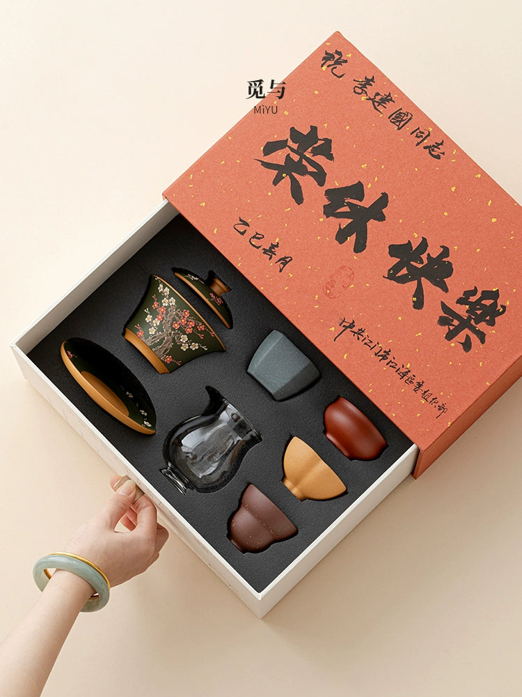 Yixing purple sand bowl tea cup kung fu tea set