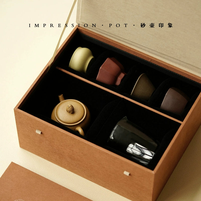 A pot of four cups a fair gift set Xi Shi/Joy/Column Foundation/Han Wa 170-220cc