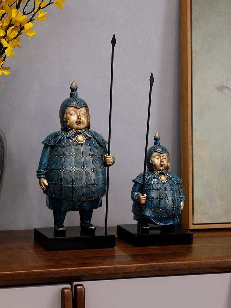 Fat terracotta warriors decoration office TV wine cabinet Wenchuang Xi'an souvenir living room porch crafts