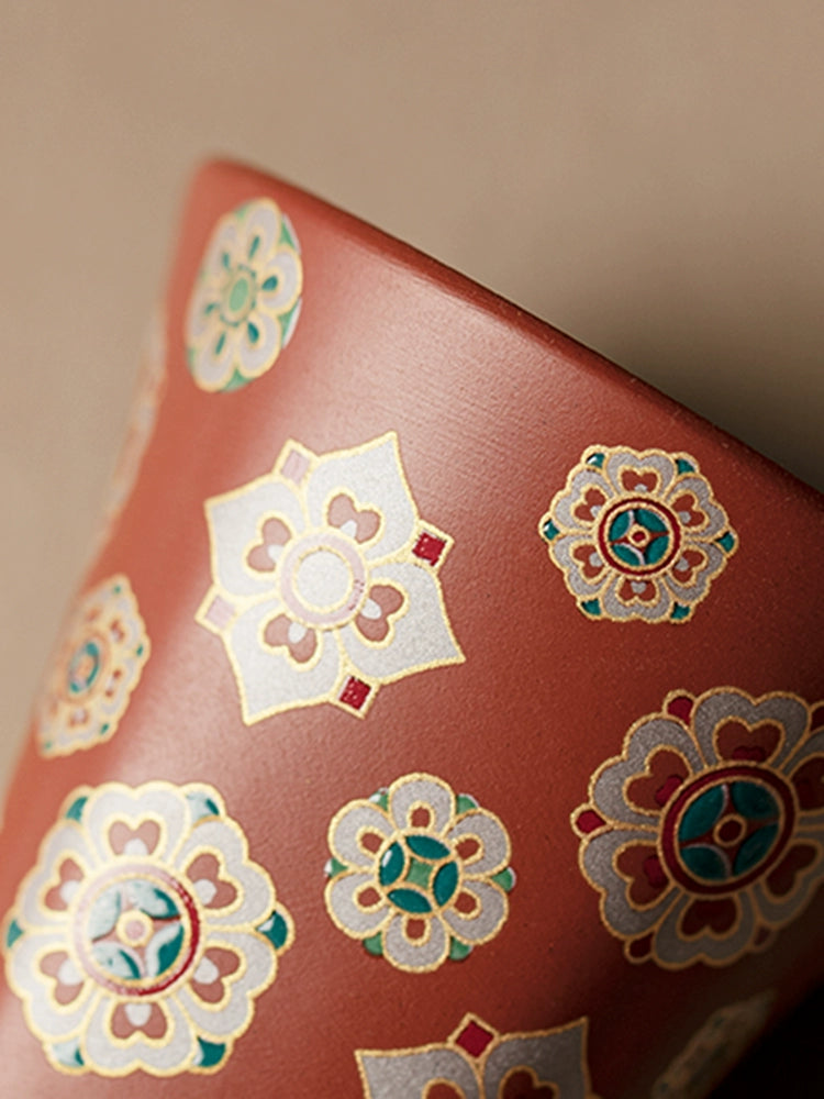 Raw ore red clay purple sand master cup kungfu tea set single tea cup household living room tea table tea cup