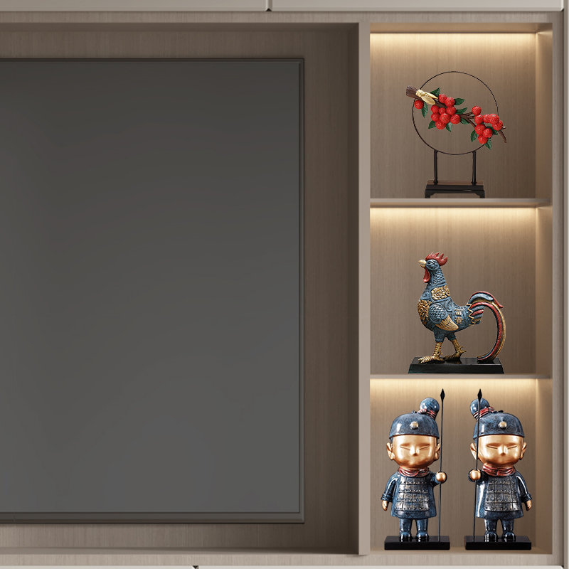 Fat terracotta warriors decoration office TV wine cabinet Wenchuang Xi'an souvenir living room porch crafts