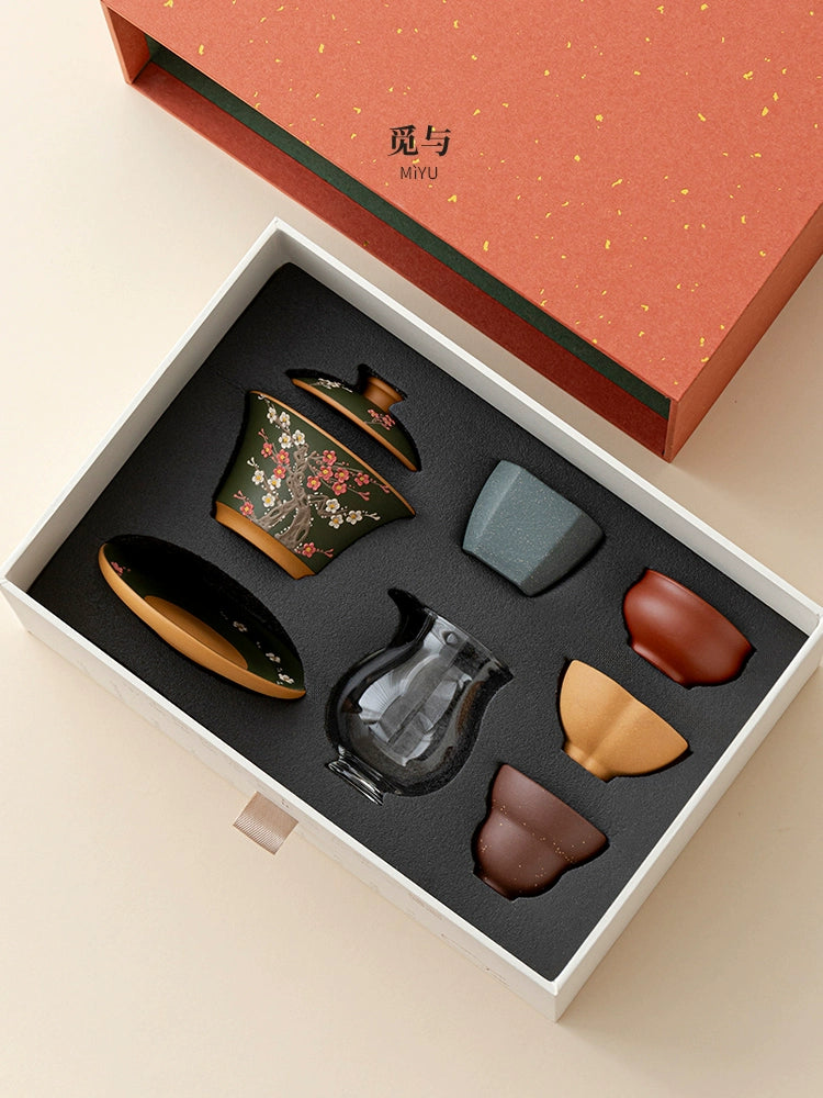 Yixing purple sand bowl tea cup kung fu tea set