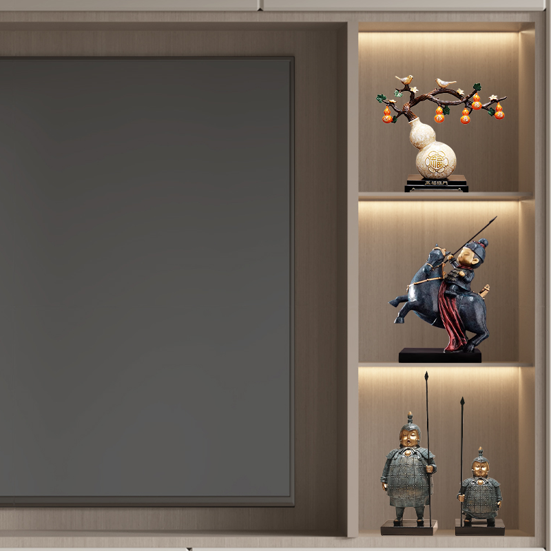 Fat terracotta warriors decoration office TV wine cabinet Wenchuang Xi'an souvenir living room porch crafts