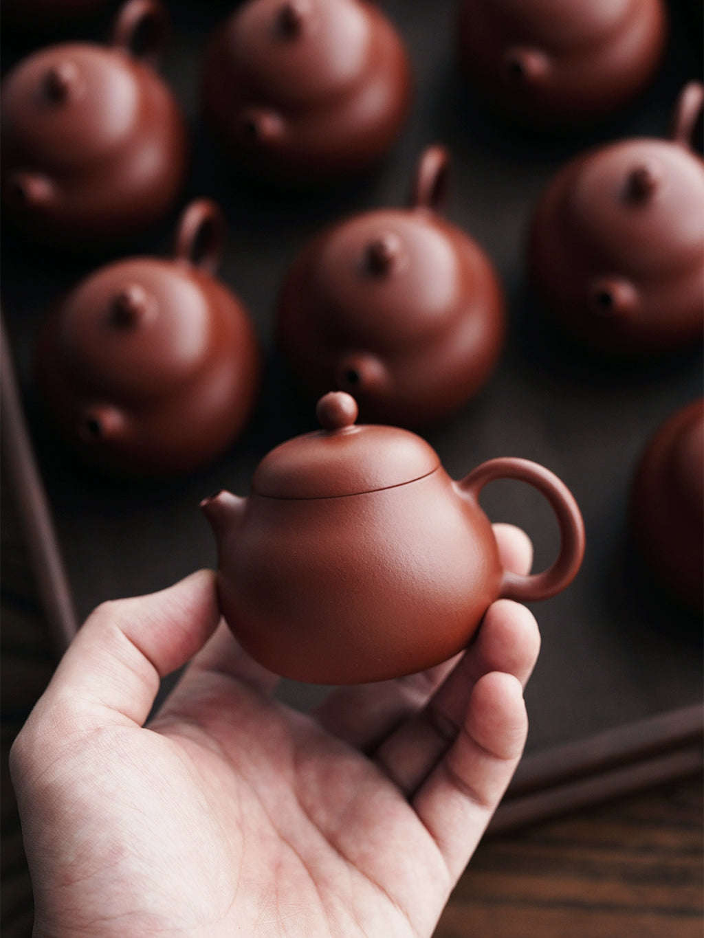 Yixing original ore purple clay teapot sketch kung fu tea set for one person handmade teapot 100cc