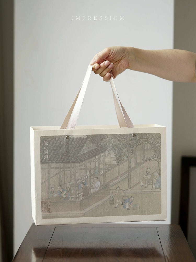 Yixing purple clay pot plum blossom snow Qiao/rain-listening cover bowl gift set mud 160cc/180cc