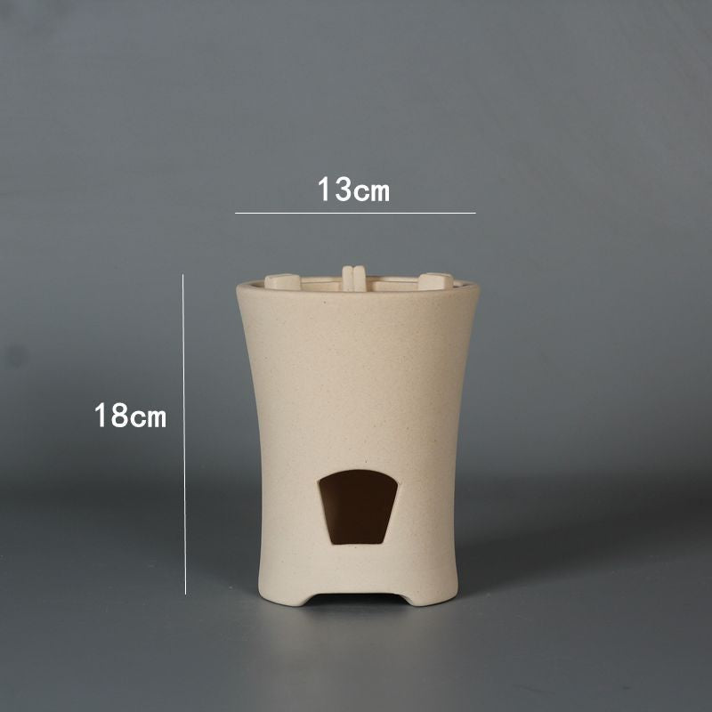 Japanese white clay handmade charcoal stove tea stove boiling water shell