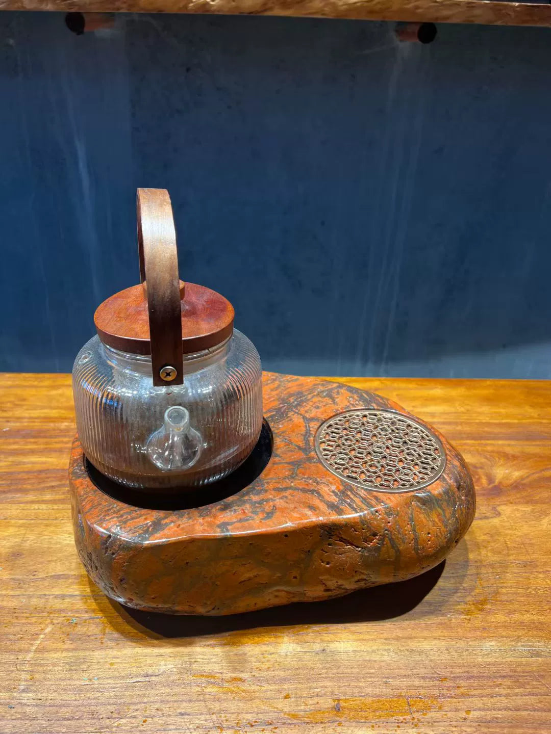 Natural Hand-Made Pebble Ceramic Electric Tea Stove – Mini Stone Tea Maker