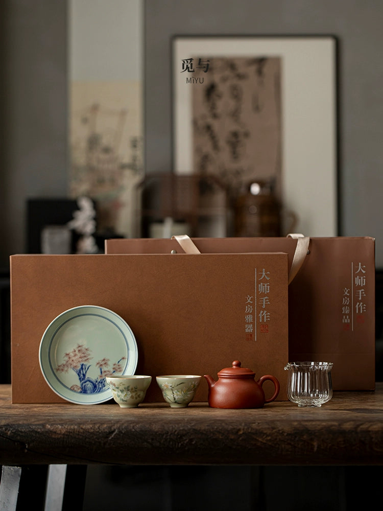 Find a high-end raw ore purple sand tea set to send elders, leaders, teachers, mothers, girlfriends, business foreigners, and gifts