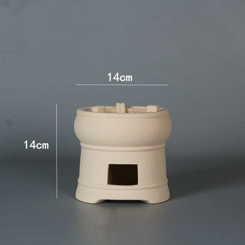 Japanese white clay handmade charcoal stove tea stove boiling water shell