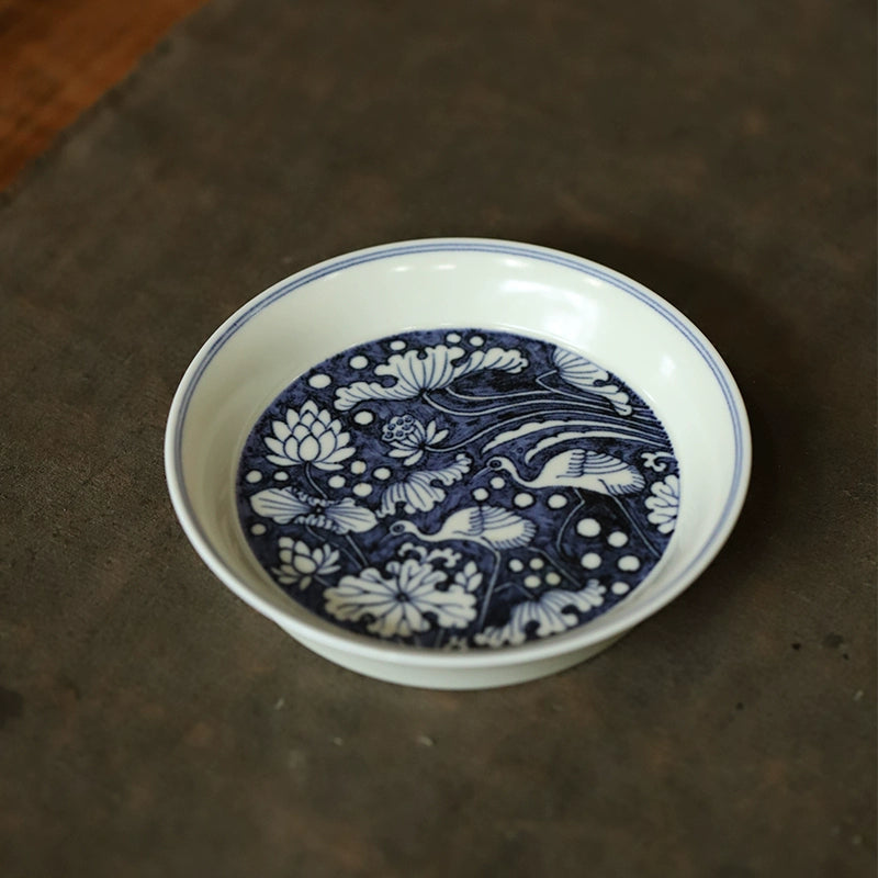 Hand-painted blue and white porcelain small-capacity ceramic tea bowl