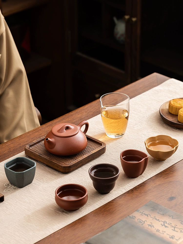 Purple sand fu ware set tea set| Raw ore red clay high-end tea set × high-end gift tea set