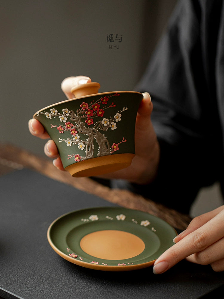 Yixing purple sand bowl tea cup kung fu tea set