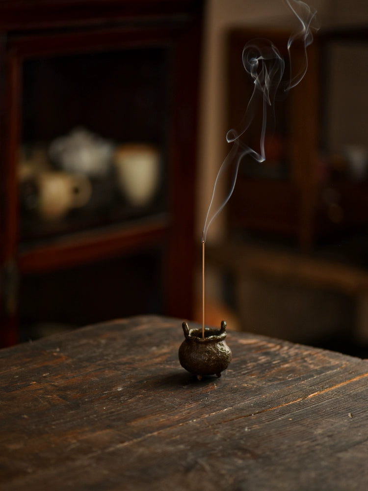 Copper incense burner Chinese retro incense burner decoration incense holder