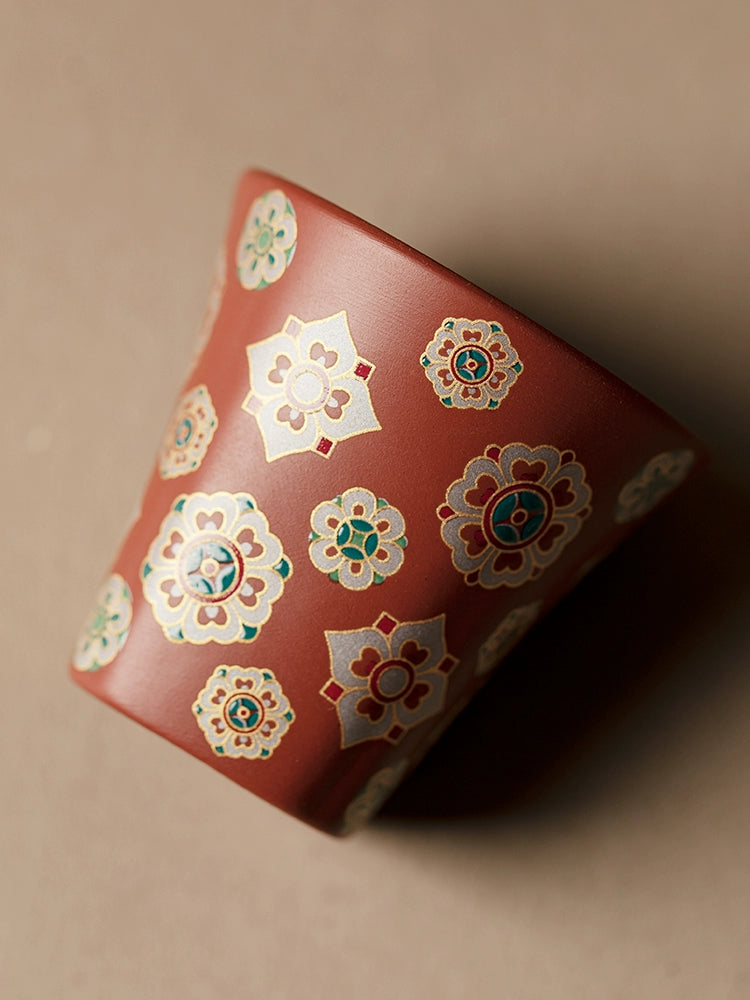 Raw ore red clay purple sand master cup kungfu tea set single tea cup household living room tea table tea cup