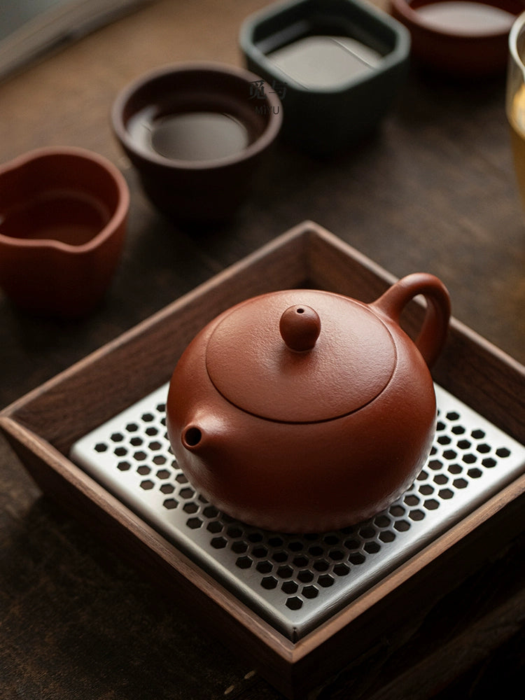 Purple sand raw ore Xishi teapot tea cup set high-end kungfu tea set