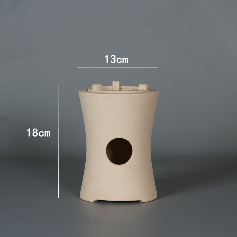 Japanese white clay handmade charcoal stove tea stove boiling water shell