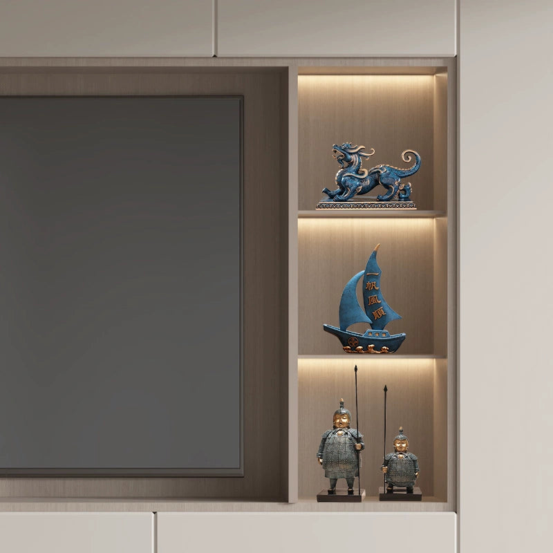 Fat terracotta warriors decoration office TV wine cabinet Wenchuang Xi'an souvenir living room porch crafts