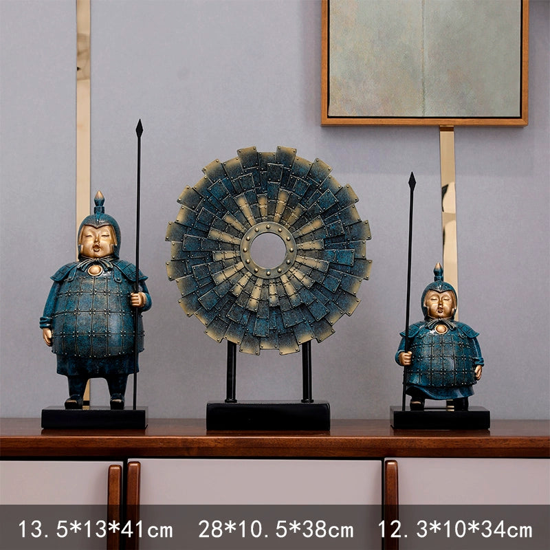 Fat terracotta warriors decoration office TV wine cabinet Wenchuang Xi'an souvenir living room porch crafts