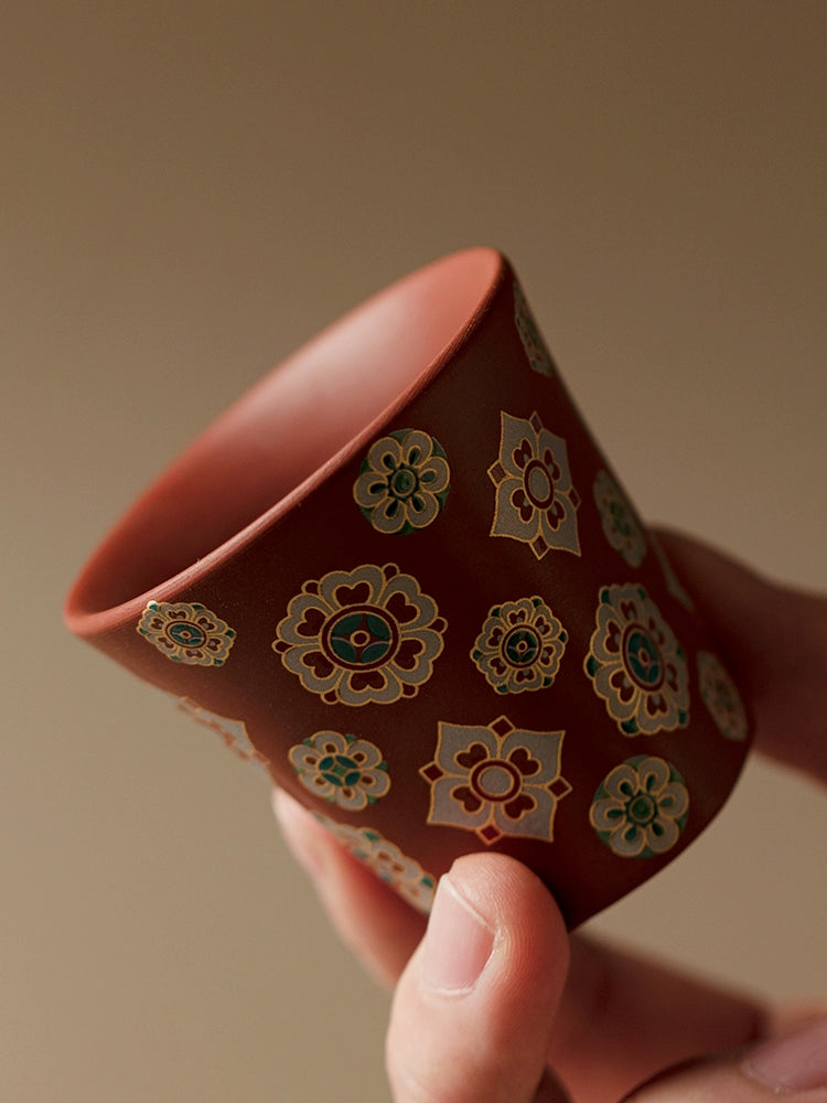 Raw ore red clay purple sand master cup kungfu tea set single tea cup household living room tea table tea cup