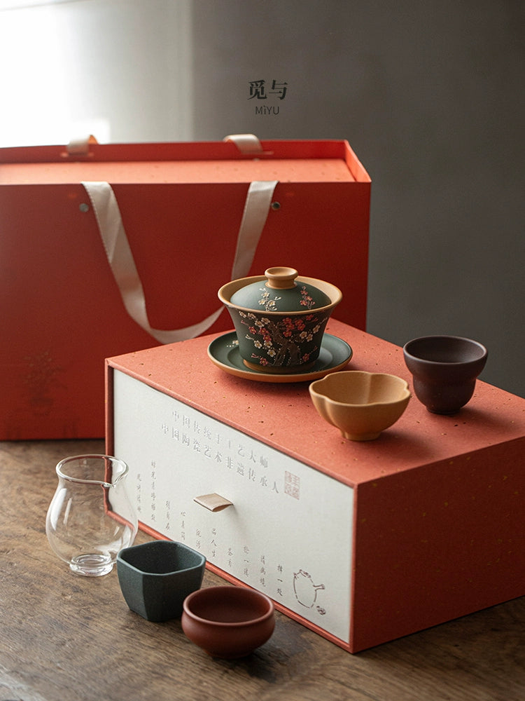 Yixing purple sand bowl tea cup kung fu tea set