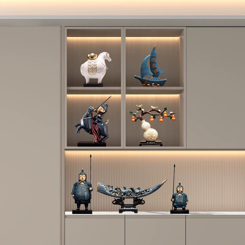 Fat terracotta warriors decoration office TV wine cabinet Wenchuang Xi'an souvenir living room porch crafts