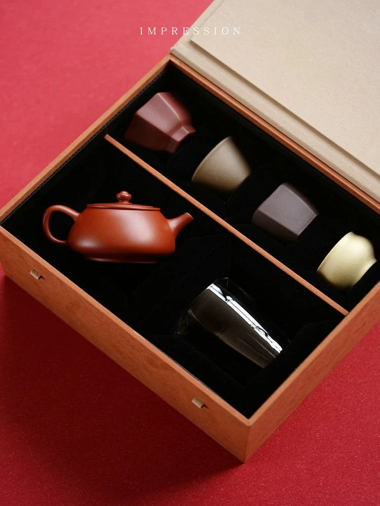 A pot of four cups a fair gift set Xi Shi/Joy/Column Foundation/Han Wa 170-220cc