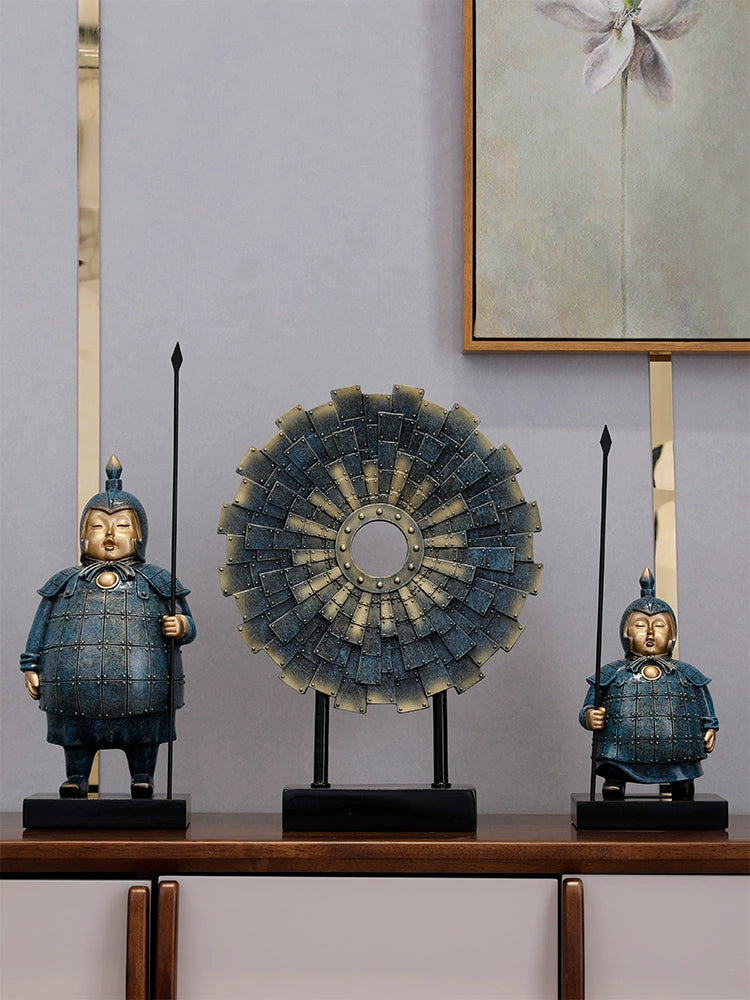 Fat terracotta warriors decoration office TV wine cabinet Wenchuang Xi'an souvenir living room porch crafts