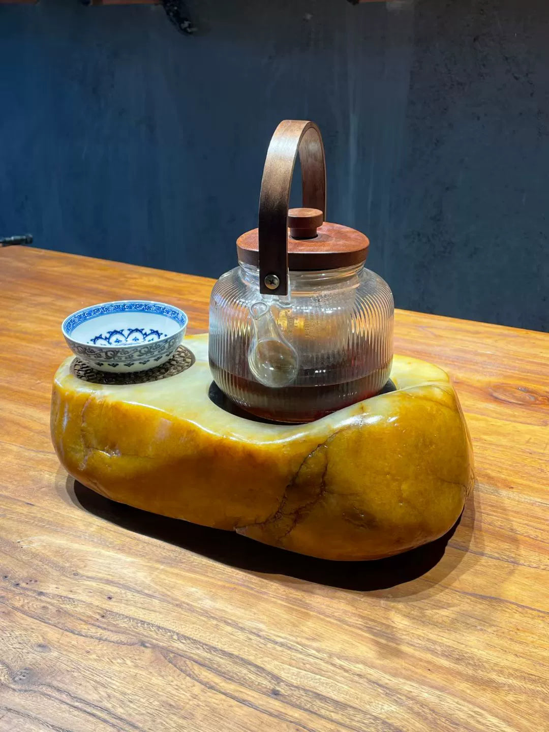 Natural Hand-Made Pebble Ceramic Electric Tea Stove – Mini Stone Tea Maker